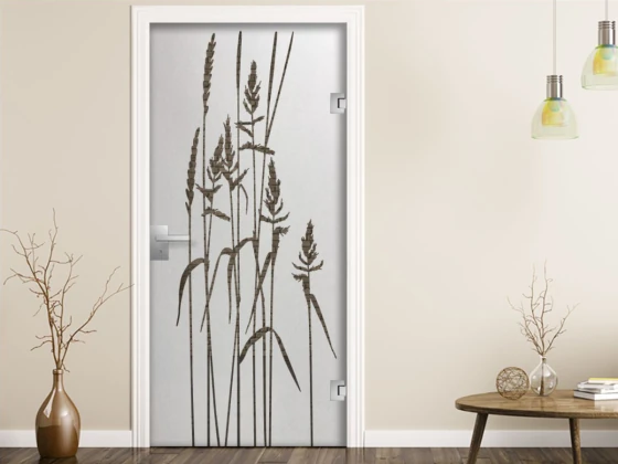 Glastür Sichtschutzfolie Wildgräser