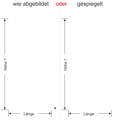 Preview: Glastür Sichtschutzfolie Bambus mit Orchidee - Ansicht Ausrichtung und Farbauswahl