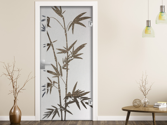 Preview: Glastür Sichtschutzfolie Bambuszweige