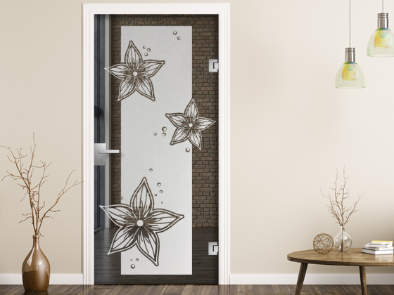 Glastür Sichtschutzfolie Banner Fleurs