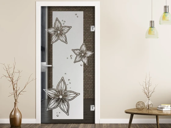 Glastür Sichtschutzfolie Banner Fleurs