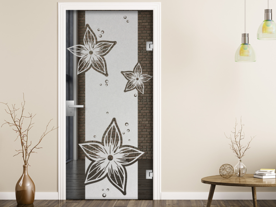 Preview: Glastür Sichtschutzfolie Banner Fleurs
