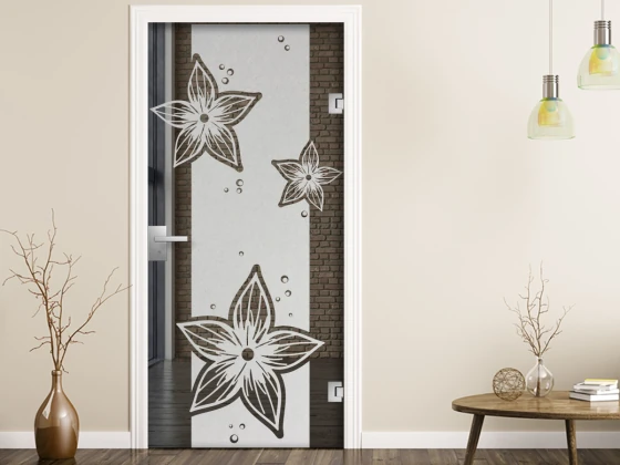 Glastür Sichtschutzfolie Banner Fleurs