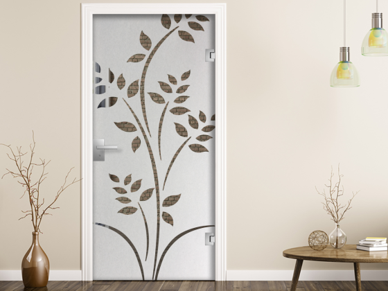 Preview: Glastür Sichtschutzfolie Blätterzweig
