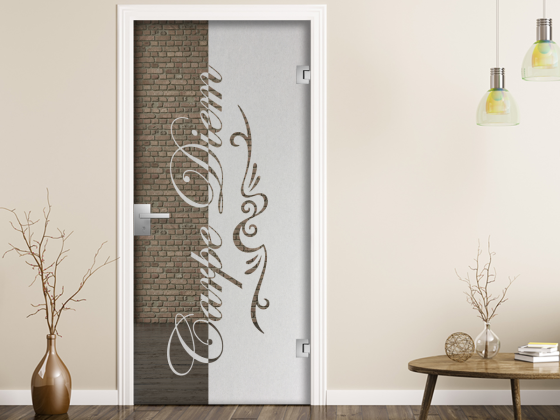 Glastür Sichtschutzfolie Carpe Diem