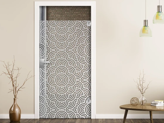 Glastür Sichtschutzfolie Circle Motion