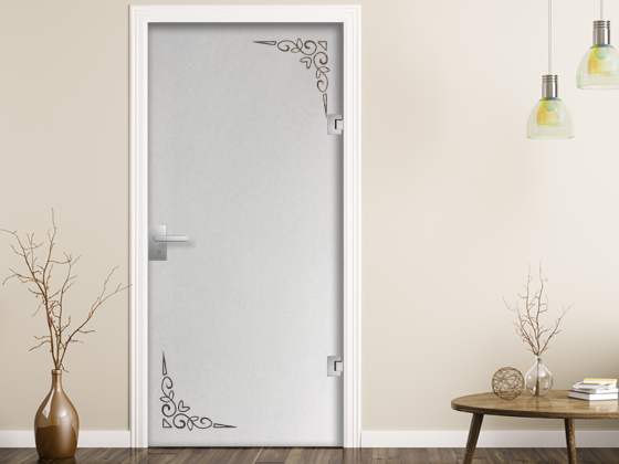 Preview: Glastür Sichtschutzfolie Ecken