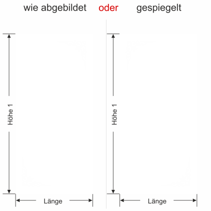 Preview: Milchglasfolie Ecken - Ansicht Farbauswahl