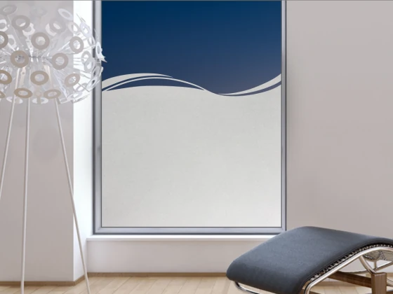 Sichtschutzfolie Elegante Welle auf Fenster