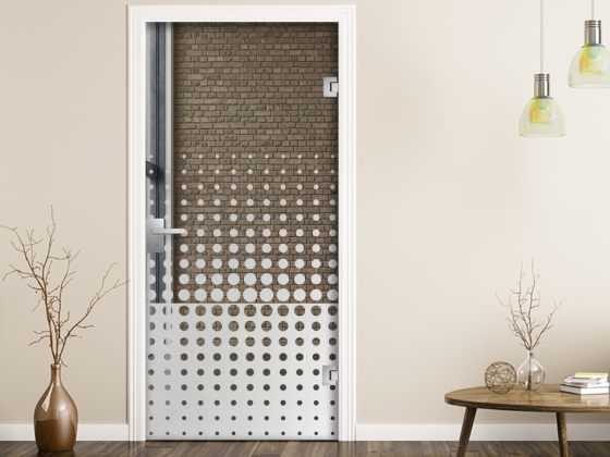 Preview: Glastür Sichtschutzfolie Gewerbe Punktmatrix