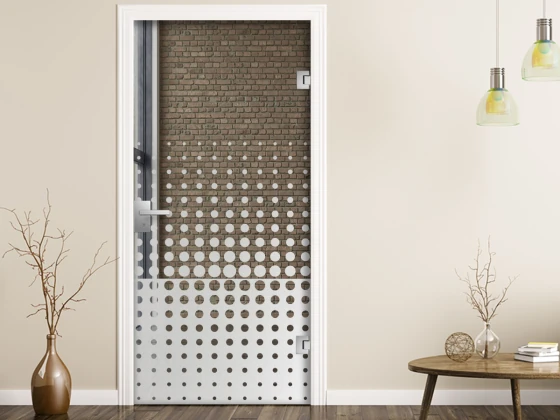 Glastür Sichtschutzfolie Gewerbe Punktmatrix