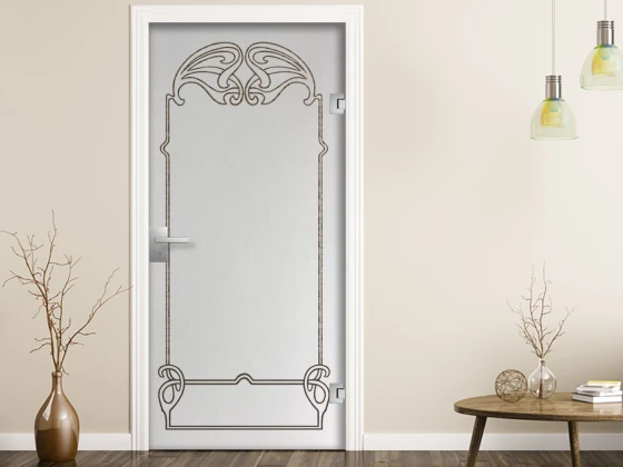 Glastür Sichtschutzfolie Jugendstil