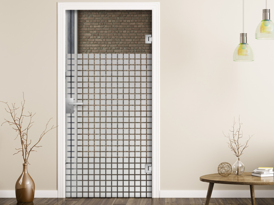 Preview: Glastür Sichtschutzfolie Kacheln