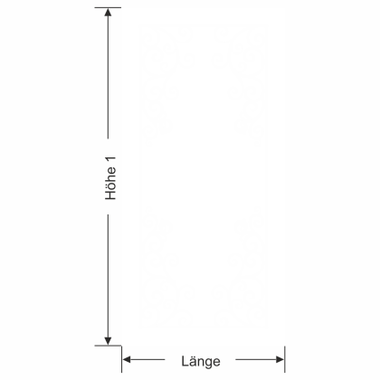 Preview: Glastür Sichtschutzfolie Klassik Rahmen - Ansicht Ausrichtung und Farbauswahl