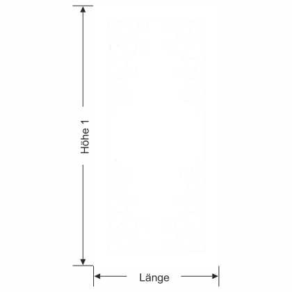 Glastür Sichtschutzfolie Klassik Rahmen - Ansicht Ausrichtung und Farbauswahl