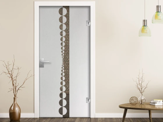 Glastür Sichtschutzfolie Kreisdesign