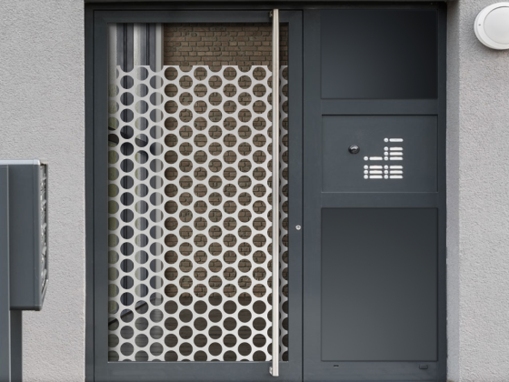 Preview: Glastür Sichtschutzfolie Kreismuster