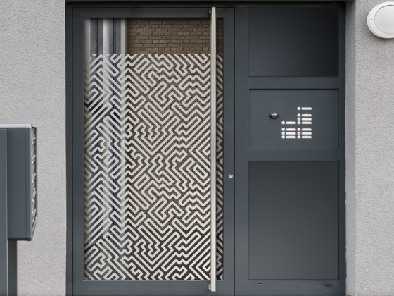 Preview: Glastür Sichtschutzfolie Labyrinth