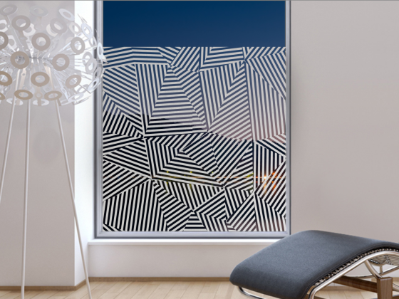 Preview: Glastür Sichtschutzfolie Linienmosaik