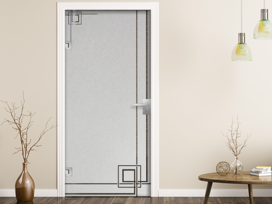 Preview: Glastür Sichtschutzfolie Modern Art Déco