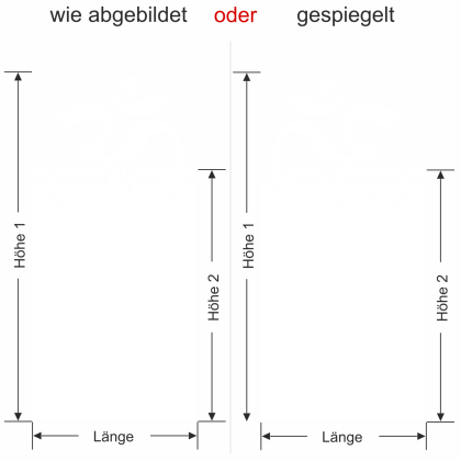 Preview: Glastür Sichtschutzfolie Om Zeichen - Ansicht Ausrichtung und Farbauswahl - Vorschlag 1