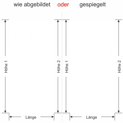 Preview: Glastür Sichtschutzfolie Om Zeichen - Ansicht Ausrichtung und Farbauswahl - Vorschlag 2