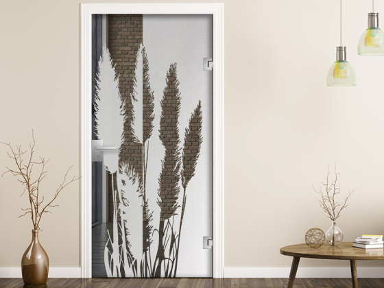 Preview: Glastür Sichtschutzfolie Pampasgräser