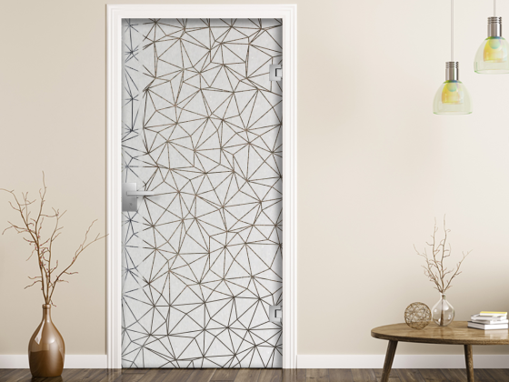 Preview: Glastür Sichtschutzfolie Polygone