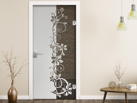 Preview: Glastür Sichtschutzfolie Ranken Vielfalt