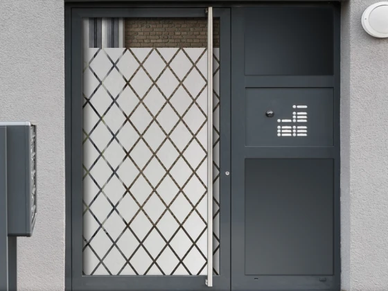 Glastür Sichtschutzfolie Rauten