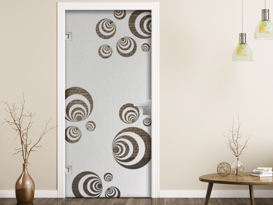 Preview: Glastür Sichtschutzfolie Retrobälle