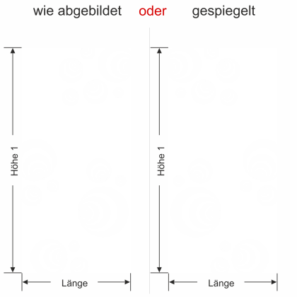 Preview: Glastür Sichtschutzfolie Retrobälle - Ansicht Ausrichtung und Farbauswahl