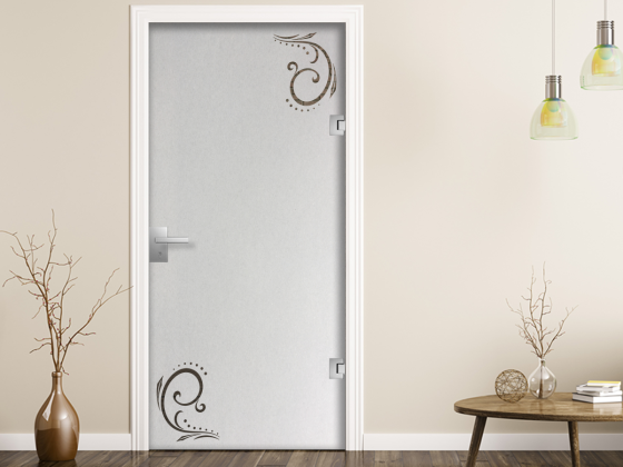 Preview: Glastür Sichtschutzfolie Schwungvolle Ranke