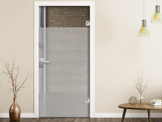 Glastür Sichtschutzfolie Streifen 1/0,5