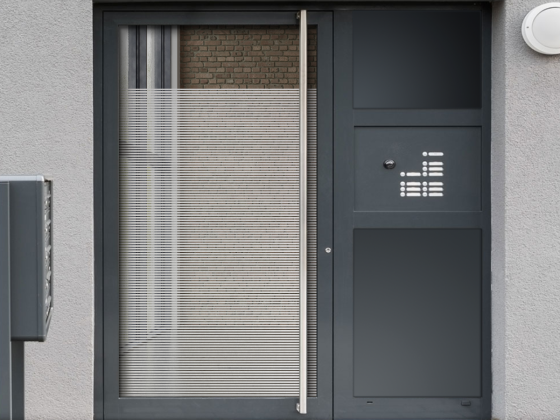 Preview: Glastür Sichtschutzfolie Streifen 1/0,5