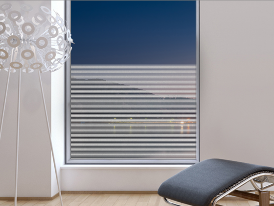 Preview: Glastür Sichtschutzfolie Streifen 1/0,5