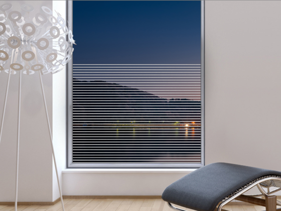 Preview: Glastür Sichtschutzfolie Streifen 1/2