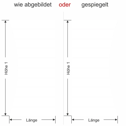 Glastür Sichtschutzfolie Streifen Linienharmonie - Ansicht Farbauswahl und Anleitung zur Größenberechnung