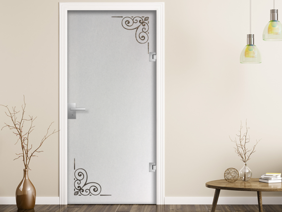 Preview: Glastür Sichtschutzfolie Verspielte Ecken