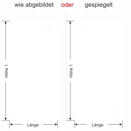 Glastür Sichtschutzfolie Verspielte Ecken - Ansicht Farbauswahl