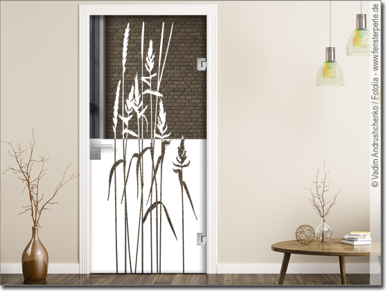 Preview: Glastür Sichtschutzfolie Wildgräser