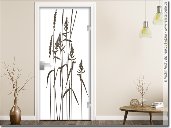 Preview: Glastür Sichtschutzfolie Wildgräser
