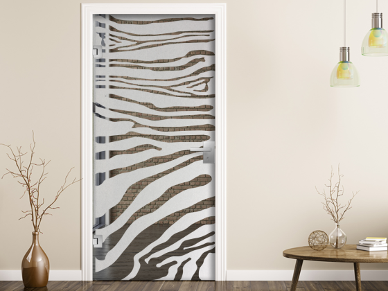 Preview: Glastür Sichtschutzfolie Zebra