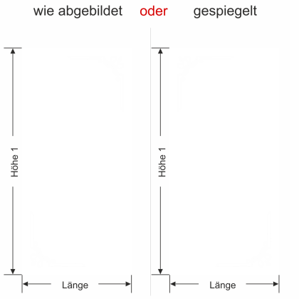 Preview: Glastür SichtschutzfolieDekorative Ecken - Ansicht Farbauswahl