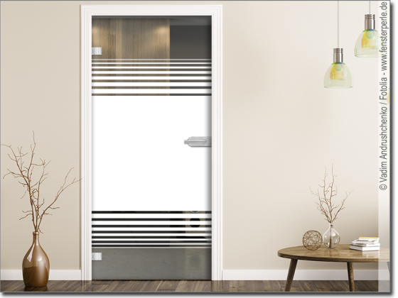 Preview: Glastür Sichtschutz Gestreift