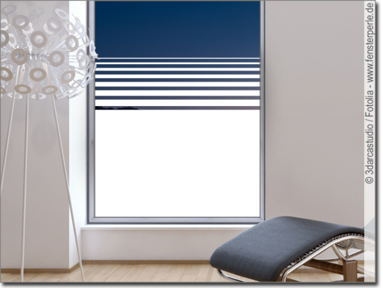 Sichtschutzlösung mit Streifen für Glasflächen in Büroräumen