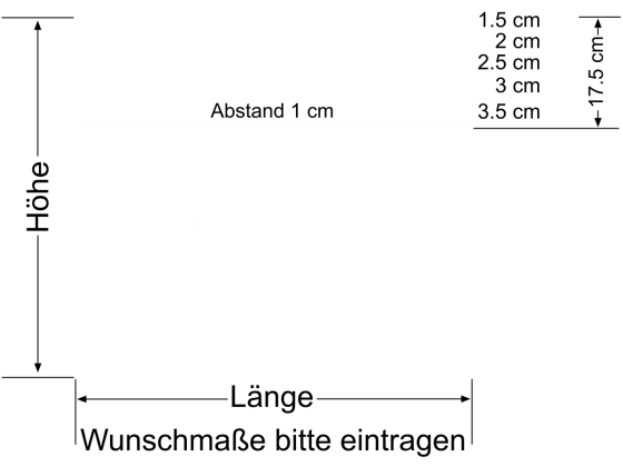 Preview: Logo als Sichtschutzfolie für Gewerbe - Ansicht Beispielbild mit Farbauswahl