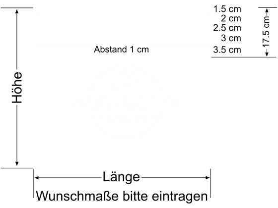 Logo als Sichtschutzfolie für Gewerbe - Ansicht Beispielbild mit Farbauswahl