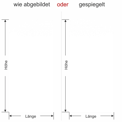 Milchglasfolie Design Quadrate - Ansicht Farbauswahl, Ausrichtung und Anleitung zur Größenberechnung