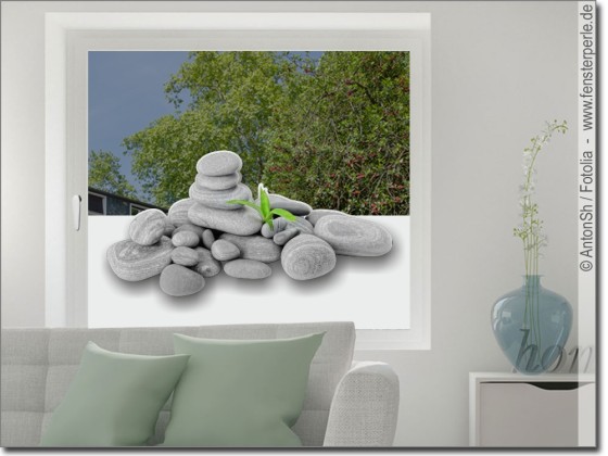 Preview: Milchglasfolie Kieselsteine